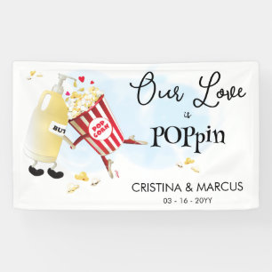 Lona Estandarte de boda Amor de palomitas de maíz