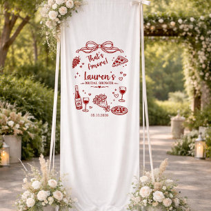 Lona Estandarte de boda personalizado de lino, bienveni