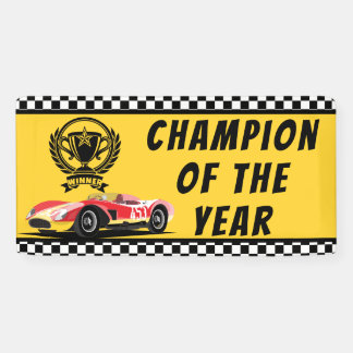 Lona Estandarte de Campeón de Coche de Carreras del Año