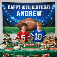 Estandarte de Cumpleaños Feliz de Fútbol Americano