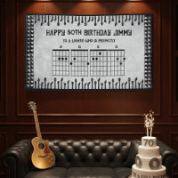 Estandarte de Cumpleaños número 50 de Modern Rocks