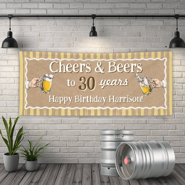 Lona Estandarte de cumpleaños Personalizado Cheers & Be (Subido por el creador)