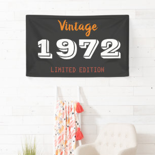 Lona Estandarte de Edición Limitada Vintage 1972 – Retr
