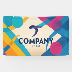 Lona Estandarte de empresa personalizado geométrico mod