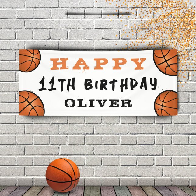 Lona Estandarte de fiesta de cumpleaños de baloncesto p (Subido por el creador)