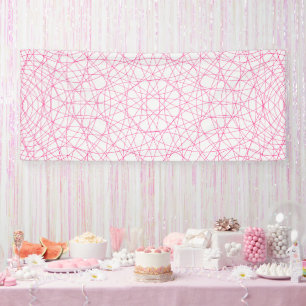 Lona Estandarte de fiesta de malla abstracta rosa neón