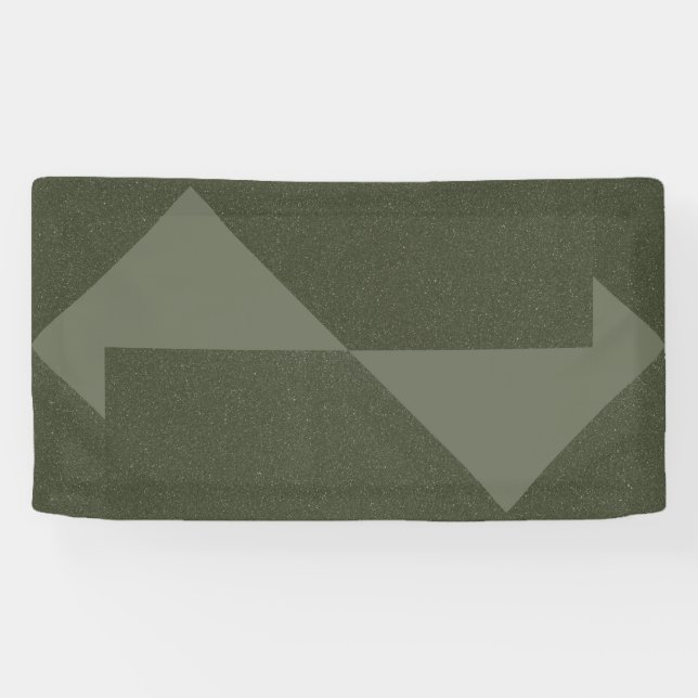 Lona Estandarte de Flechas Verdes Geométricas de Musgo (Horizontal)