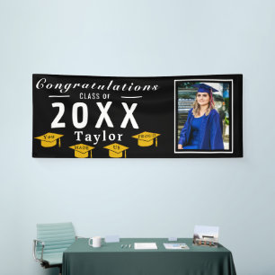 Lona Estandarte de foto de graduación - Felicitaciones 