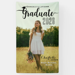 Lona Estandarte de fotos de felicitación de graduación