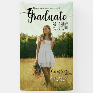 Lona Estandarte de fotos de felicitación de graduación 