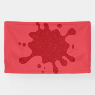 Lona Estandarte de goteo rojo de tomate personalizado (