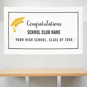 Lona Estandarte de graduación de Club Personalizado Neg