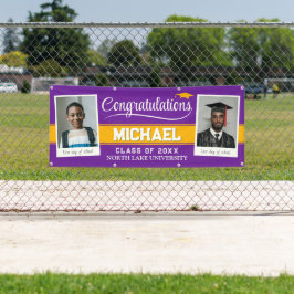 Lona Estandarte de graduación de foto personalizada, pú