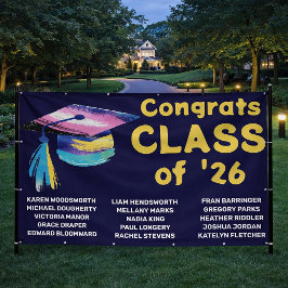 Lona Estandarte de graduación de la escuela secundaria 