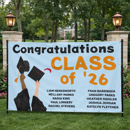 Lona Estandarte de graduación de la escuela secundaria 