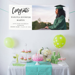 Lona Estandarte de graduado de foto de felicitaciones m