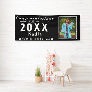 Lona Estandarte de graduado mayor - Foto personalizada