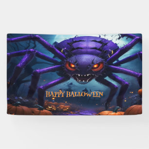 Lona Estandarte de Halloween de Monstruo Araña