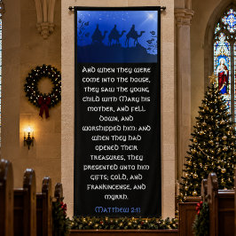 Lona Estandarte de iglesia de Navidad de la Estrella Az