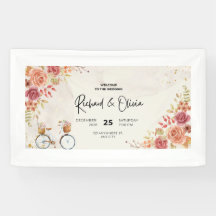 Estandarte de Invitación de Boda Floral Romántico