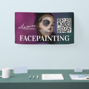 Lona Estandarte de pintura facial para eventos de cumpl