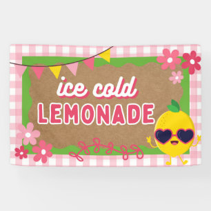 Lona Estandarte de Puesto de Limonada con Estilo Pintad