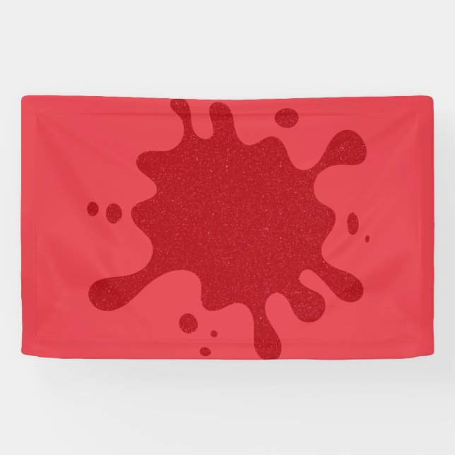 Lona Estandarte de Salpicadura Rojo sobre Rojo Tomate P (Horizontal)
