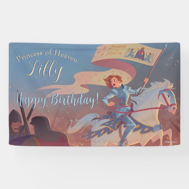 Lona Estandarte de Santa Juana de Arco (Personalizable) (Horizontal)