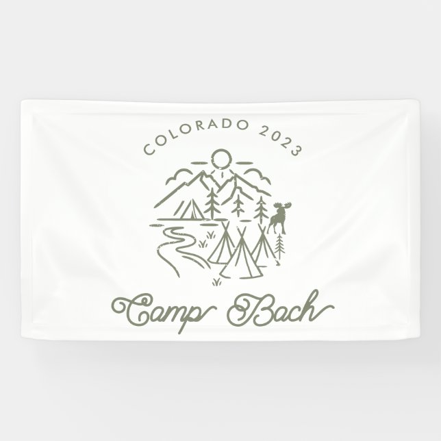 Lona Estandarte de soltera de Campamento / Telón de fon (Horizontal)