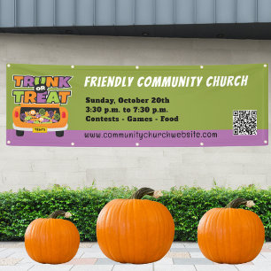 Lona Estandarte de Trunk or Treat de Halloween