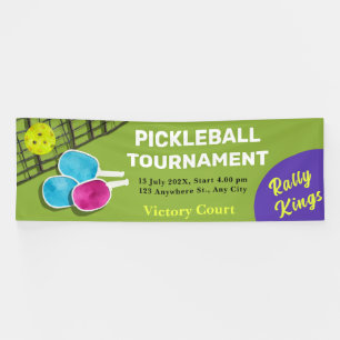 Lona Estandarte del Torneo de Pickleball Vibrante