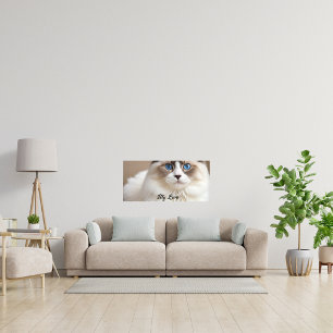 Lona Estandarte personalizable de gato mascota lindo