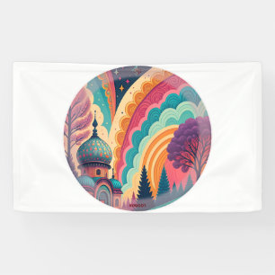 Lona Estandarte personalizado de cúpula de fantasía de