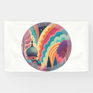 Lona Estandarte personalizado de cúpula de fantasía de 