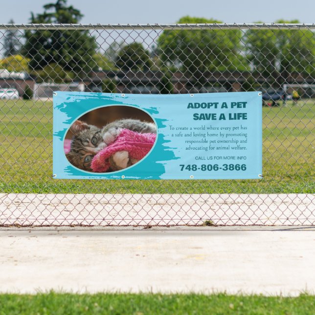 Lona Estandarte personalizado de foto para adoptar una  (In situ)