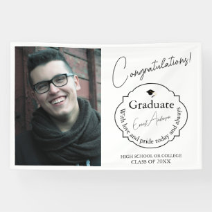 Lona Estandarte Personalizado de Graduación Clase de 20