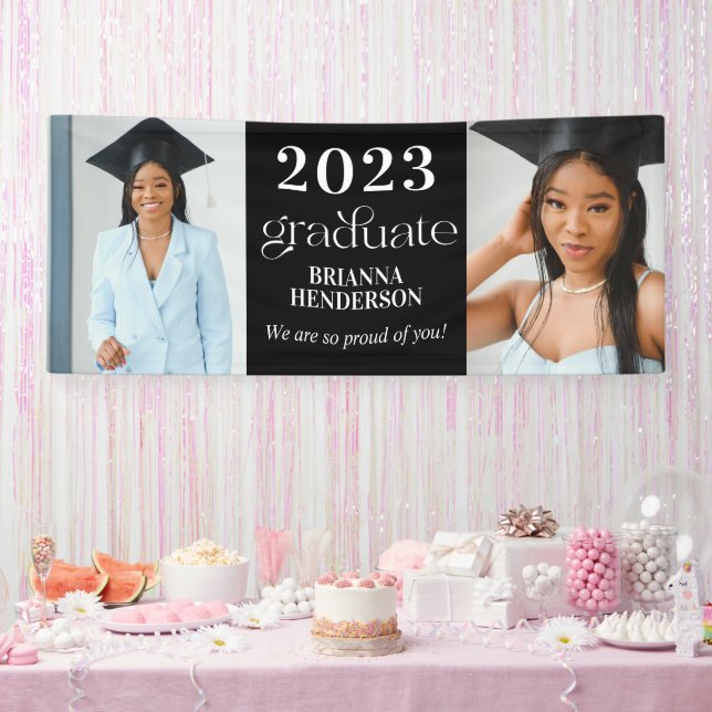 Lona Estandarte Personalizado de Graduación Moderno (Fiesta)