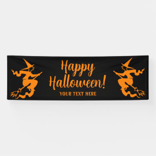 Lona Estandarte personalizado de Halloween con brujas e