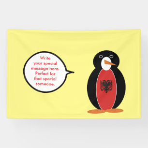 Lona Estandarte personalizado de la Sra. Pingüino Alban