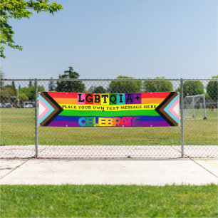 Lona Estandarte personalizado de orgullo gay LGBTQIA+ p