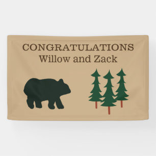 Lona Estandarte personalizado de oso rústico