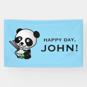 Lona Estandarte personalizado de panda