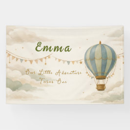 Lona Estandarte Personalizado de Primer Cumpleaños de G
