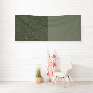 Lona Estandarte personalizado de textura dividida verde