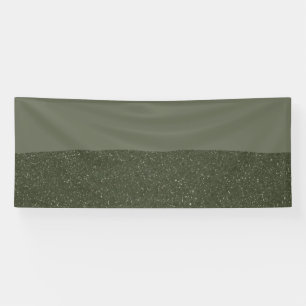 Lona Estandarte personalizado moderno verde musgo con b