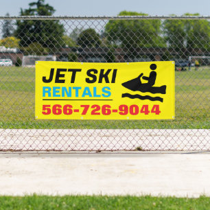 Lona Estandarte personalizado para alquiler de Jet Ski