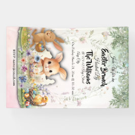 Lona Estandarte Personalizado para Brunch de Pascua
