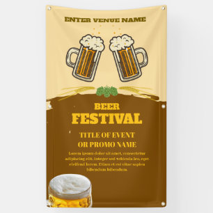 Lona Estandarte personalizado para eventos de cerveza