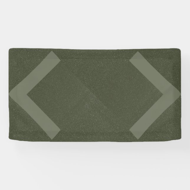 Lona Estandarte verde musgo de doble chevron (Horizontal)