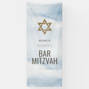 Lona Estandarte vertical de vinilo para Bar Mitzvah con